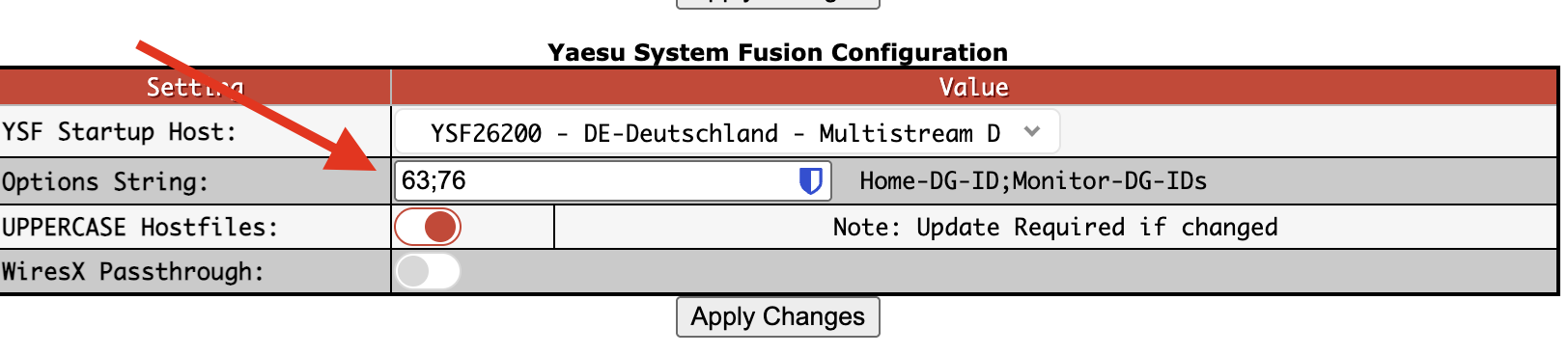 PI-Star Monitorliste